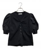 CELFORDセルフォード）の古着「パワショルニットカーディガン」｜ブラック