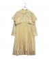 CELFORD（セルフォード）の古着「ケーププリーツシャツワンピース」｜イエロー