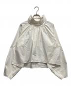 MIESROHEミースロエ）の古着「ハイネックギャザーブラウス」｜ホワイト