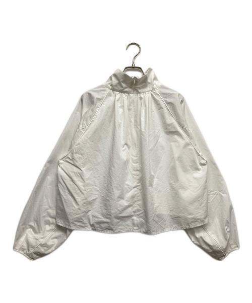 MIESROHE（ミースロエ）MIESROHE (ミースロエ) ハイネックギャザーブラウス ホワイト サイズ:Fの古着・服飾アイテム