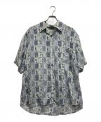summaスッマ）の古着「シルク混シャツ」｜ブルー