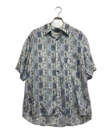 summa（スッマ）の古着「シルク混シャツ」｜ブルー
