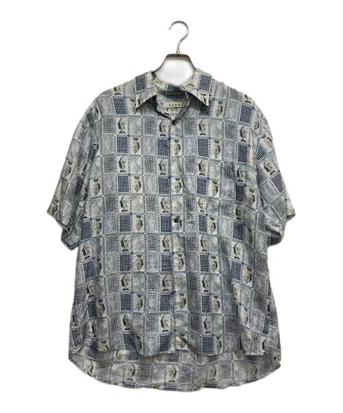 summa（スッマ）summa (スッマ) シルク混シャツ ブルー サイズ:Mの古着・服飾アイテム