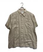 renatoレナート）の古着「リネンキューバシャツ」｜ベージュ