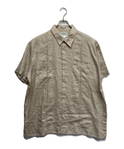 renato（レナート）renato (レナート) リネンキューバシャツ ベージュ サイズ:２Xの古着・服飾アイテム