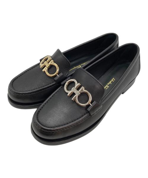 Salvatore Ferragamo（サルヴァトーレ フェラガモ）Salvatore Ferragamo (サルヴァトーレ フェラガモ) ガンチーニローファー ブラック サイズ:23.5の古着・服飾アイテム