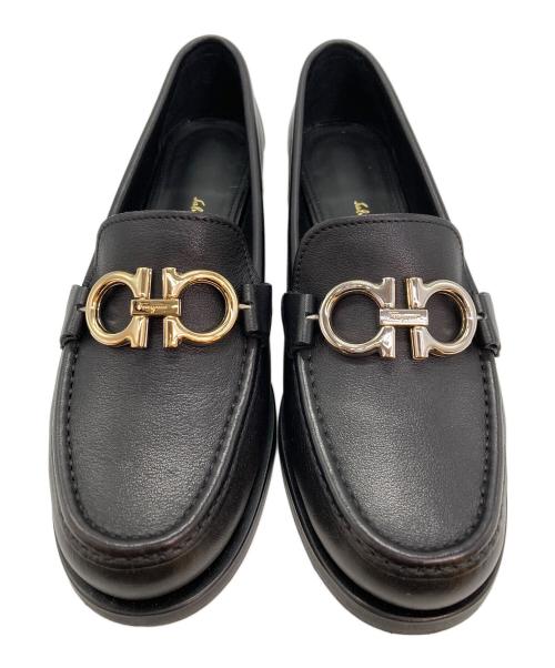 Salvatore Ferragamo（サルヴァトーレ フェラガモ）Salvatore Ferragamo (サルヴァトーレ フェラガモ) ガンチーニローファー ブラック サイズ:23.5の古着・服飾アイテム