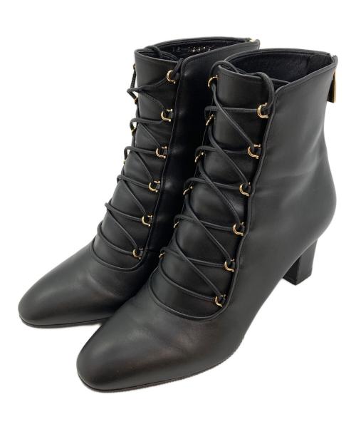 Salvatore Ferragamo（サルヴァトーレ フェラガモ）Salvatore Ferragamo (サルヴァトーレ フェラガモ) レースアップブーツ ブラック サイズ:不明の古着・服飾アイテム