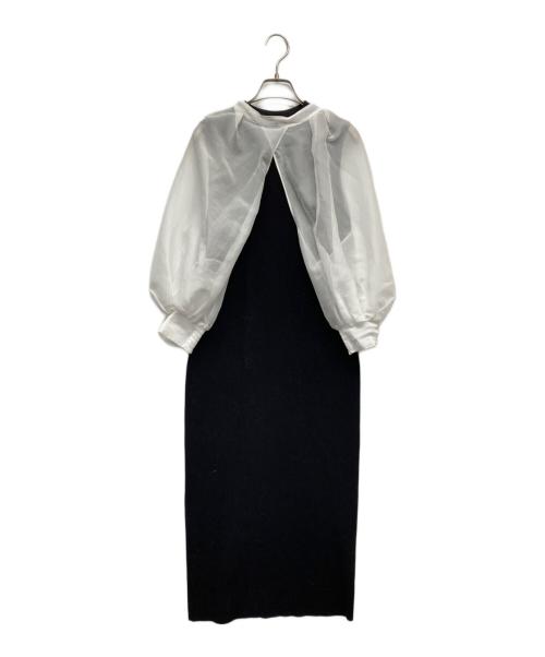 CELFORD（セルフォード）CELFORD (セルフォード) シアーブラウス付きワンピース ホワイト サイズ:36の古着・服飾アイテム