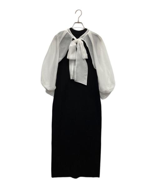 CELFORD（セルフォード）CELFORD (セルフォード) シアーブラウス付きワンピース ホワイト サイズ:36の古着・服飾アイテム