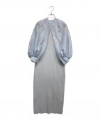 CELFORDセルフォード）の古着「シアーブラウス付きワンピース」｜ブルー