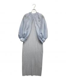 CELFORD（セルフォード）の古着「シアーブラウス付きワンピース」｜ブルー