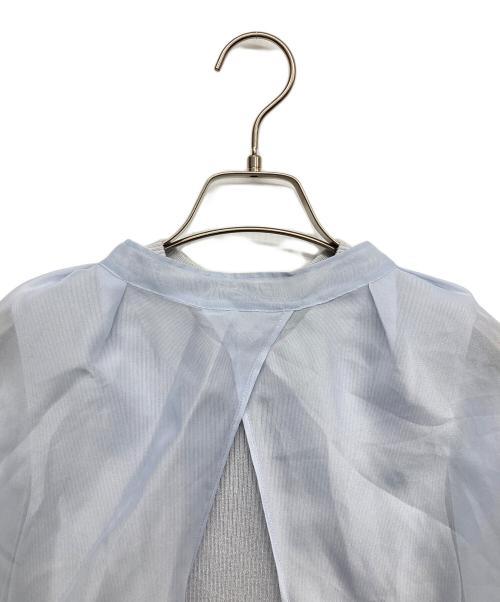 CELFORD（セルフォード）CELFORD (セルフォード) シアーブラウス付きワンピース ブルー サイズ:36の古着・服飾アイテム