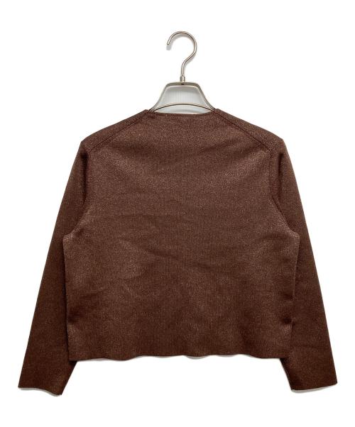ANAYI（アナイ）ANAYI (アナイ) ラメカーディガン ブラウン サイズ:38 未使用品の古着・服飾アイテム