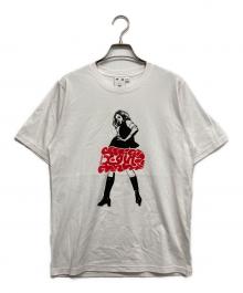 X-GIRL×Hysteric Glamour（エックスガール×ヒステリックグラマー）の古着「FLARE LOGO S/S TEE」｜ホワイト