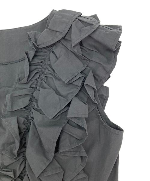 Adam et Rope（アダム エ ロペ）Adam et Rope (アダム エ ロペ) ペタルフリルブラウス ブラック サイズ:Fの古着・服飾アイテム