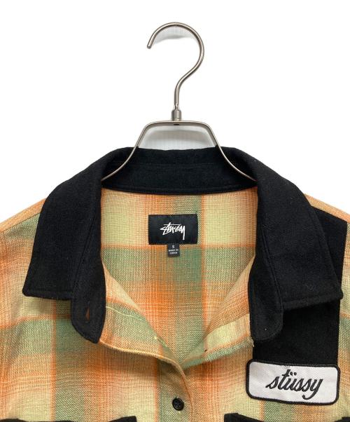 stussy（ステューシー）stussy (ステューシー) 半袖シャツ オレンジ サイズ:Sの古着・服飾アイテム