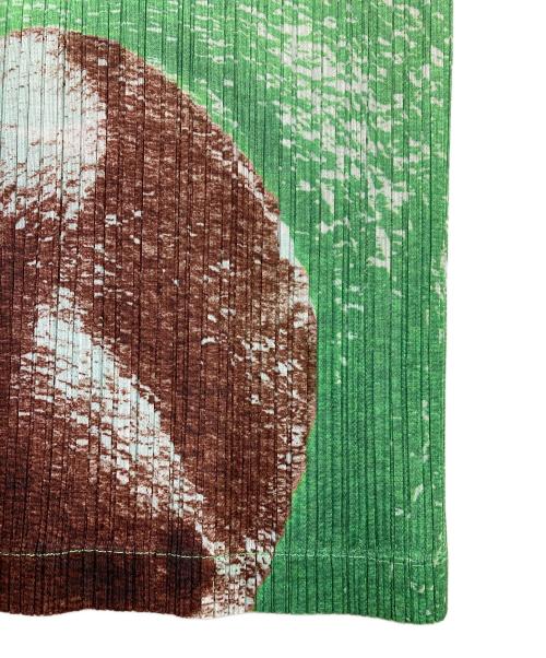 PLEATS PLEASE（プリーツプリーズ）PLEATS PLEASE (プリーツプリーズ) プリーツ長袖ワンピース グリーン サイズ:3の古着・服飾アイテム