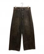 JOURNAL STANDARDジャーナルスタンダード）の古着「デニムキャノン 5ポケット フェードダイデニムパンツ」｜ブラック