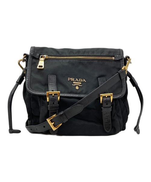 PRADA（プラダ）PRADA (プラダ) テスートナイロン ショルダーバッグ ブラックの古着・服飾アイテム