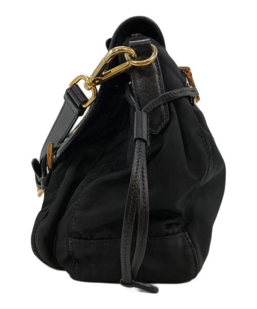 PRADA（プラダ）PRADA (プラダ) テスートナイロン ショルダーバッグ ブラックの古着・服飾アイテム