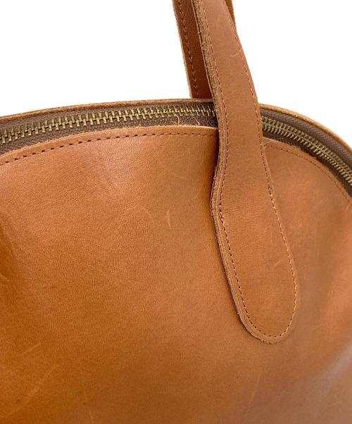 TIDE WAY（タイドウェイ）TIDE WAY (タイドウェイ) レザーハンドバッグ ブラウンの古着・服飾アイテム