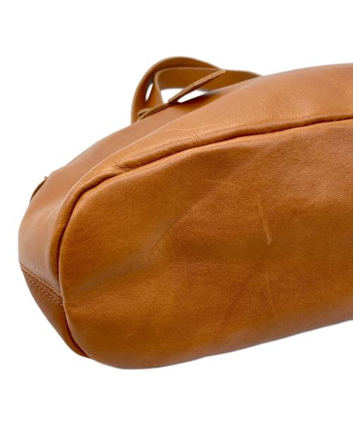 TIDE WAY（タイドウェイ）TIDE WAY (タイドウェイ) レザーハンドバッグ ブラウンの古着・服飾アイテム