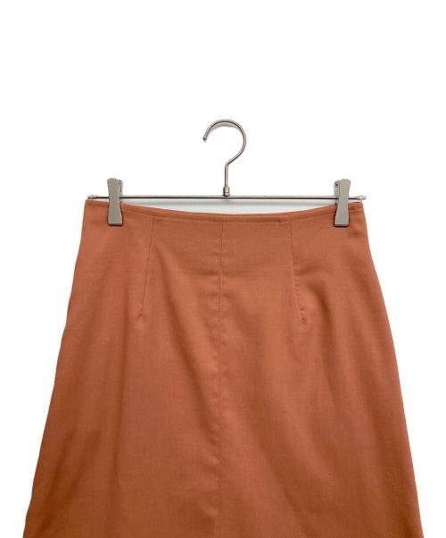 BALLSEY（ボールジィ）BALLSEY (ボールジィ) ドライキャンブリック フレアミディスカート レッド サイズ:36の古着・服飾アイテム