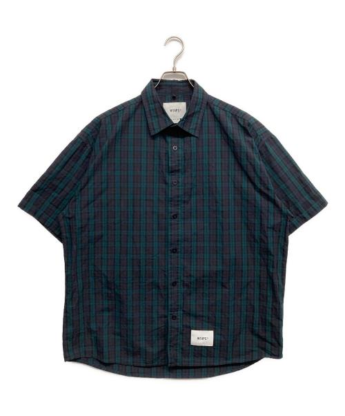 WTAPS（ダブルタップス）WTAPS (ダブルタップス) 半袖チェックシャツ グリーン サイズ:X03の古着・服飾アイテム
