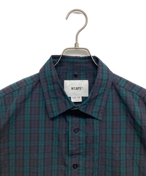 WTAPS（ダブルタップス）WTAPS (ダブルタップス) 半袖チェックシャツ グリーン サイズ:X03の古着・服飾アイテム