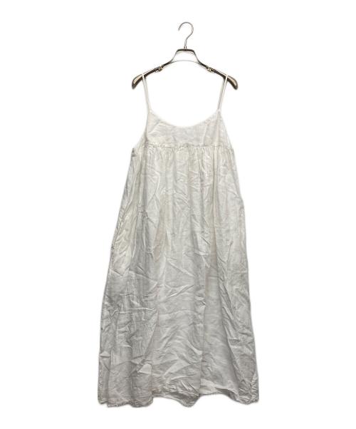nest Robe（ネストローブ）nest Robe (ネストローブ) リネンキャミワンピース ホワイト サイズ:Fの古着・服飾アイテム