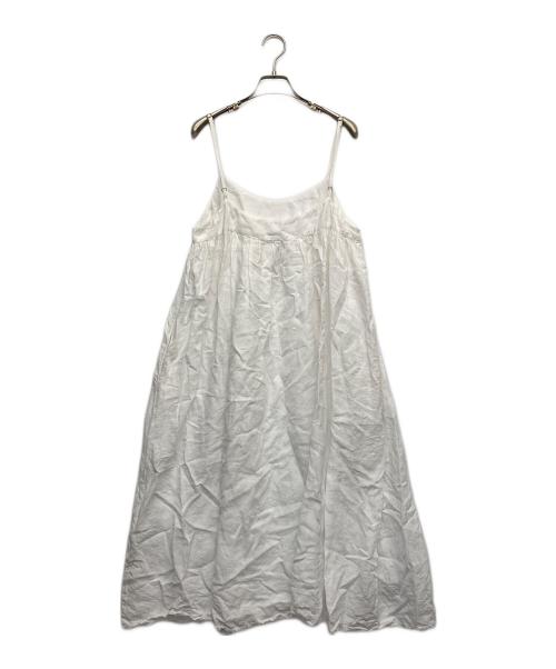 nest Robe（ネストローブ）nest Robe (ネストローブ) リネンキャミワンピース ホワイト サイズ:Fの古着・服飾アイテム