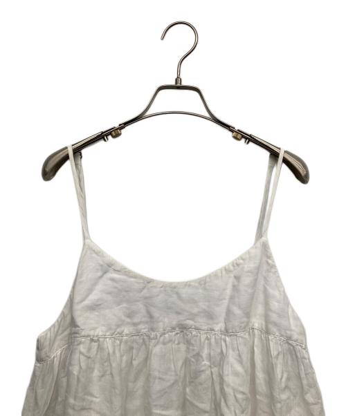 nest Robe（ネストローブ）nest Robe (ネストローブ) リネンキャミワンピース ホワイト サイズ:Fの古着・服飾アイテム