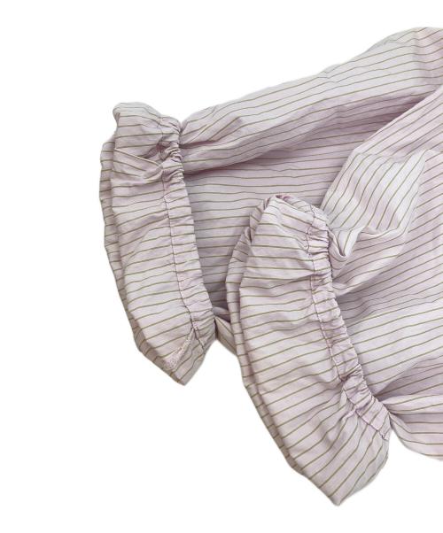 nest Robe（ネストローブ）nest Robe (ネストローブ) コットンストライプバルーンサロペット ピンク サイズ:Fの古着・服飾アイテム
