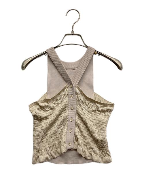 TAN（タン）TAN (タン) シリングベスト ベージュ サイズ:Fの古着・服飾アイテム