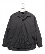 Manual Alphabetマニュアル アルファベット）の古着「ミリタリー ナイロンシャツ」｜ブラック