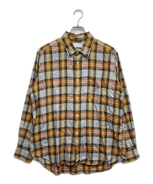 Manual Alphabet（マニュアル アルファベット）MANUAL ALPHABET (マニュアル アルファベット) CLASSICO TWILL LOOSE FIT R/C SHT ブルー サイズ:2の古着・服飾アイテム