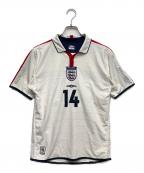UMBROアンブロ）の古着「03-05イングランド代表ゲームシャツ」｜ホワイト