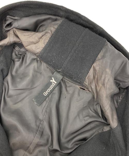 GROUND Y（グラウンドワイ）GROUND Y (グラウンドワイ) ラムウールコート ネイビー サイズ:3の古着・服飾アイテム