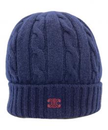 CELINE（セリーヌ）の古着「トリオンフカシミアニットキャップ」｜ネイビー