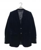 BURBERRY PRORSUMバーバリープローサム）の古着「ベロアテーラードジャケット」｜ネイビー