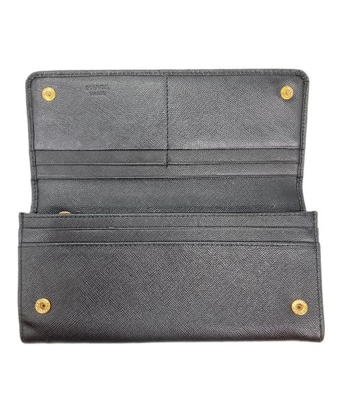 PRADA（プラダ）PRADA (プラダ) サフィアーノレザー 長財布 ブラックの古着・服飾アイテム