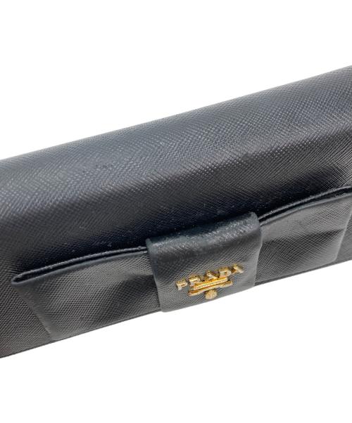 PRADA（プラダ）PRADA (プラダ) サフィアーノレザー 長財布 ブラックの古着・服飾アイテム