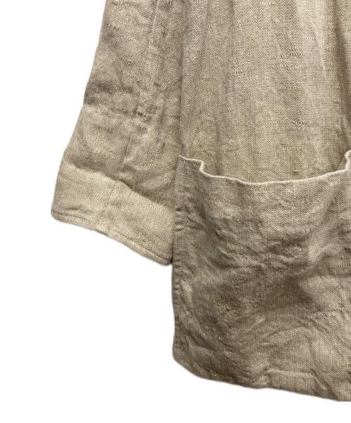 工房西谷（コウボウニシタニ）工房西谷 (コウボウニシタニ) リネンコート ベージュ サイズ:7の古着・服飾アイテム