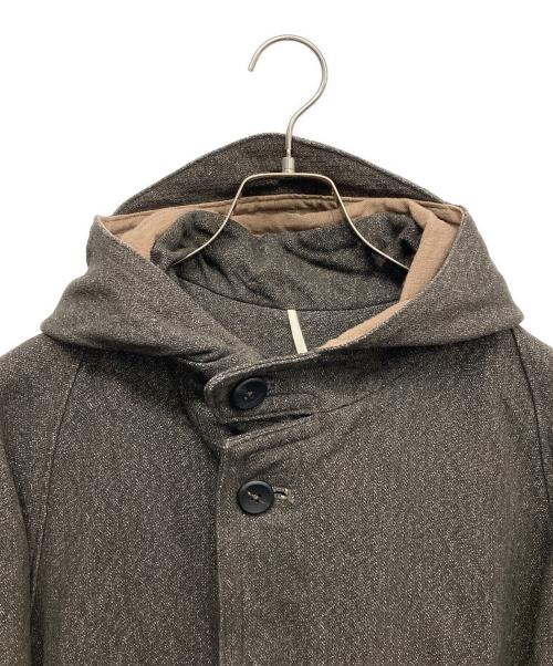 工房西谷（コウボウニシタニ）工房西谷 (コウボウニシタニ) コットンリネンモッズコート ブラウン サイズ:7の古着・服飾アイテム