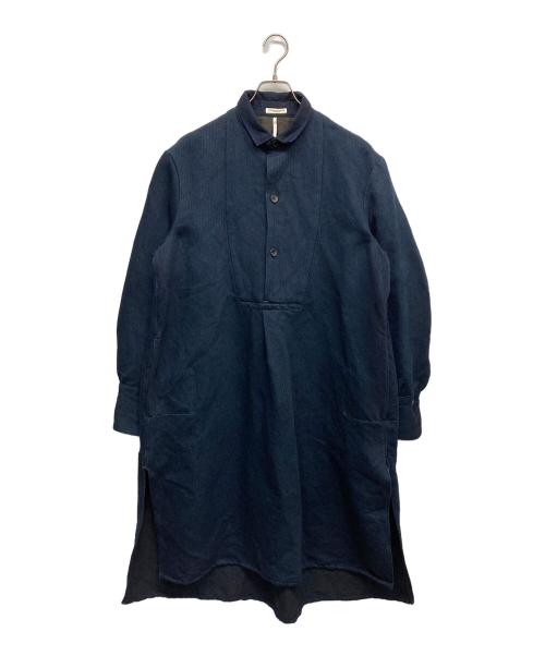 sussous（シュス）sussous (シュス) ロングスモックコート インディゴ サイズ:9の古着・服飾アイテム