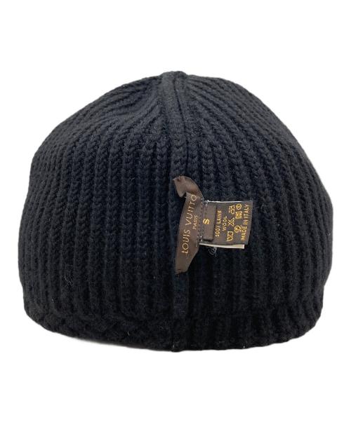LOUIS VUITTON（ルイ ヴィトン）LOUIS VUITTON (ルイ ヴィトン) ラムウールニット帽 ブラック サイズ:Sの古着・服飾アイテム