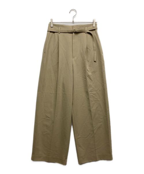 UNFILO（アンフィーロ）UNFILO (アンフィーロ) イージーチノ ベルト付きパンツ ベージュ サイズ:M 未使用品の古着・服飾アイテム