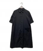 23区ニジュウサンク）の古着「プレーンコットンライプライターワンピース」｜ブラック