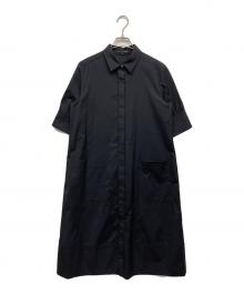 23区（ニジュウサンク）の古着「プレーンコットンライプライターワンピース」｜ブラック